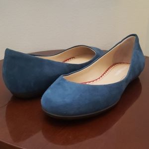 Teal Suede Johnston & Murphy Ballet Flats